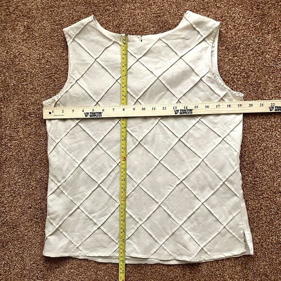 Linen Jordan Top Women’s Medium Sleeveless  Beige Tunic - Picture 6 of 6